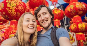 Vietnam in January and February, pre-Tet decoration shops on Hang Ma Street in Hanoi