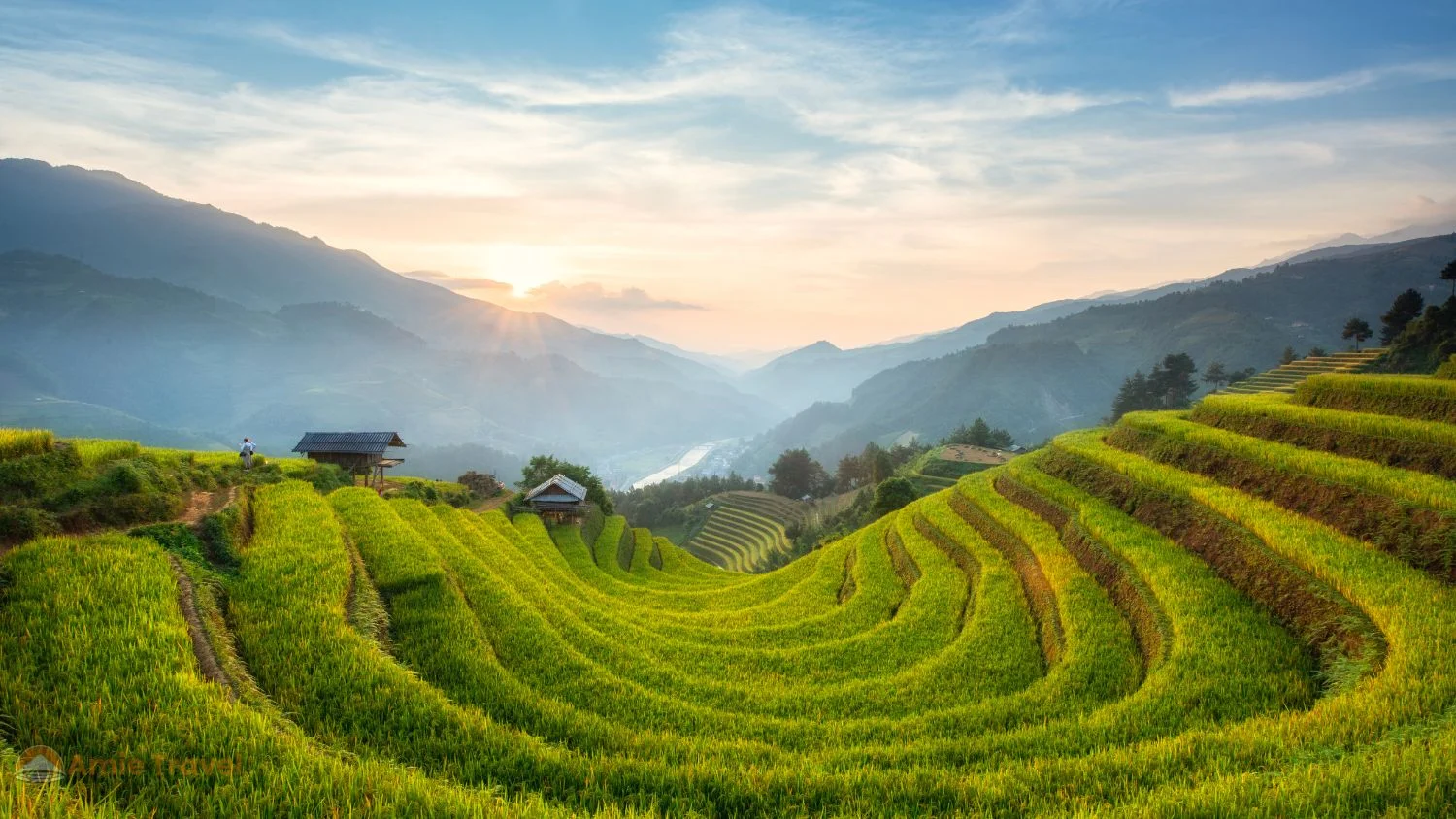 Vietnam September October golden rice terraces Mu Cang Chai harvest season Yen Bai province northern Vietnam late September early October