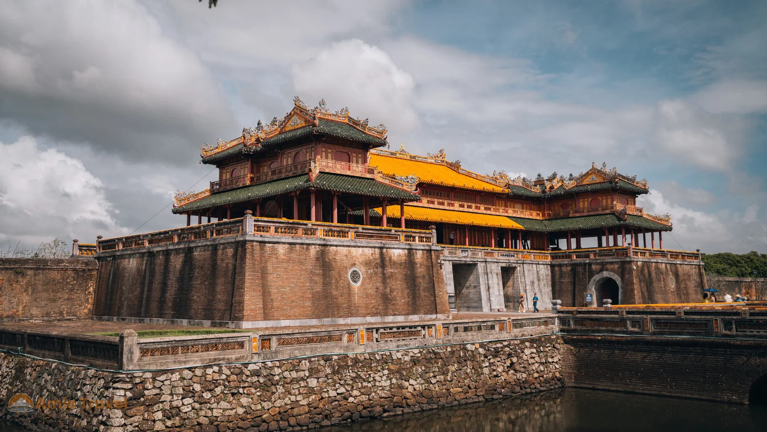 Hue Imperial Citadel moat morning fog January February